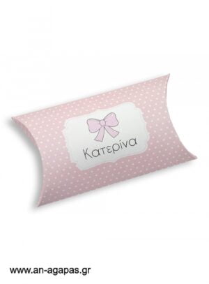 Μπομπονιέρα  βάπτισης  κουτί  μπομπέ  Baby  Bow