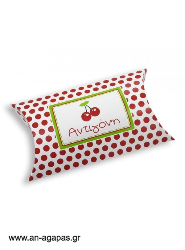 Μπομπονιέρα  βάπτισης  κουτί  μπομπέ  Sweet  Cherry