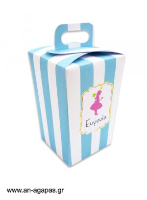 Μπομπονιέρα  βάπτισης  κουτί  τσαντάκι  Tea  Girl