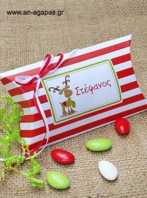 Μπομπονιέρα  βάπτισης  μπομπέ  Christmas  Fun 