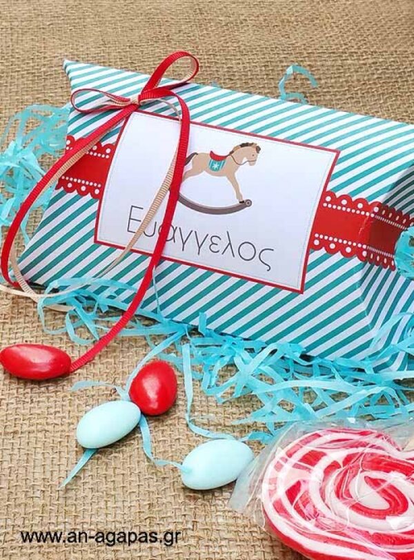 Μπομπονιέρα  βάπτισης  μπομπέ    Rocking  Christmas