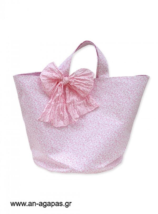 Τσάντα  βάπτισης  ροζ  romantique