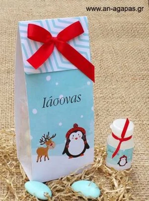 Μπομπονιέρα  δωράκι  με  bubbles  Winter  Pals 