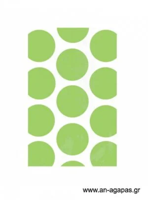 Τσάντα  δώρου  λαχανί  πουά 