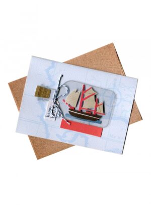Ευχετήρια  κάρτα  Ship  in  Bottle-EOL 