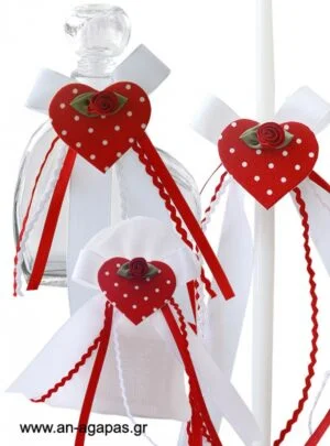 Λαδοσέτ  καρδούλα  υφασμάτινη 