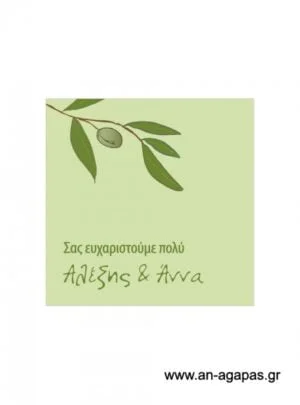 Ευχαριστήριο  καρτελάκι  γάμου 