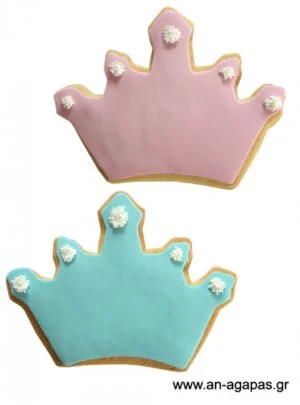 Μπισκότα  κορώνα  μεγάλη    σιέλ  ή  ροζ