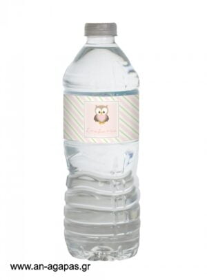 Ετικέτα  νερού  Little  Owl  Pink