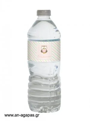 Ετικέτα  νερού  Little  Owl  Pink 
