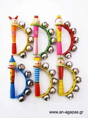 Ξύλινα παιδάκια κουδουνάκια ντέφι