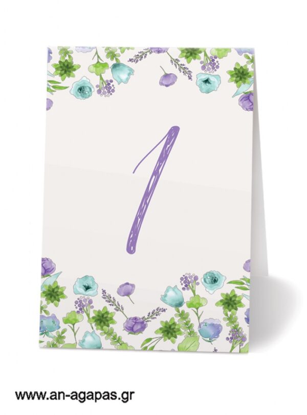 Αρίθμηση τραπεζιού Purple Blossom
