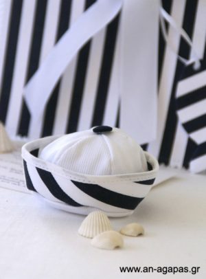 Μπομπονιέρα Βάπτισης Καπέλο Μπλε Navy