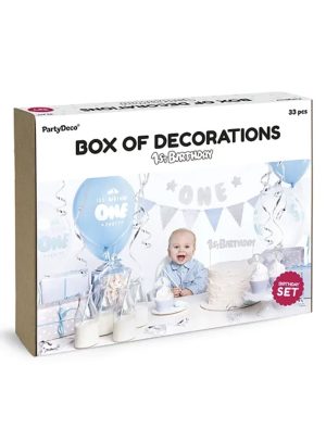Σετ Διακόσμησης 1st Birthday Blue