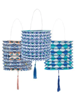 Φαναράκια Souk Blue (3τμχ)