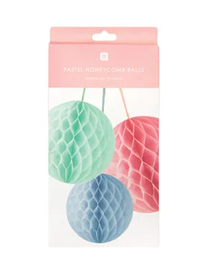 Μπάλες Pastel Honeycomb (3τμχ)