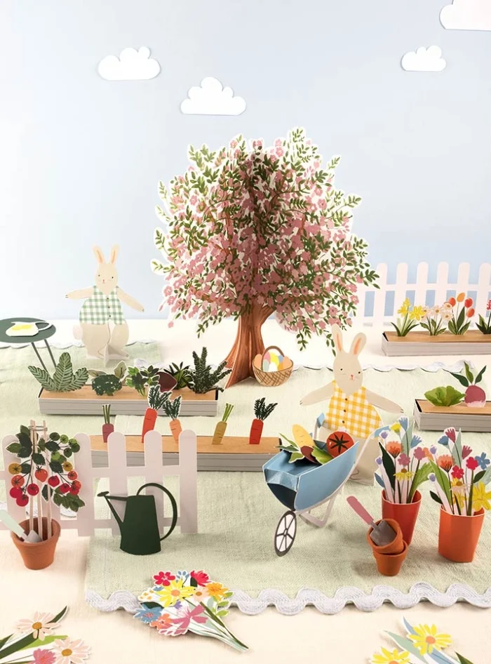 Bunny Paper Play Garden