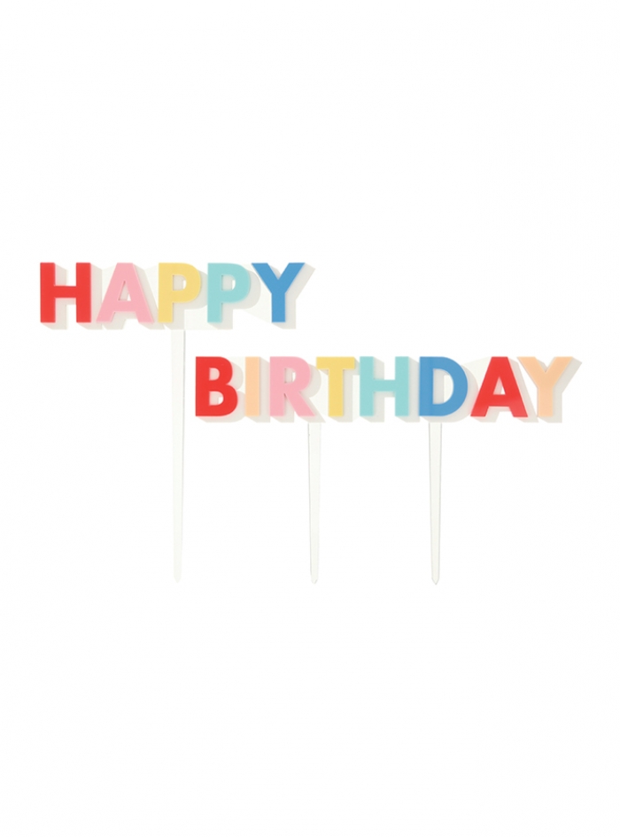 Cake Topper Happy Birthday, 2τμχ
