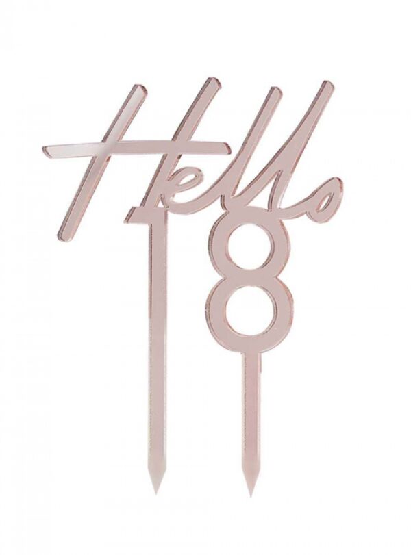 Cake Topper Hello 18