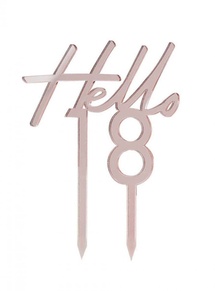 Cake Topper Hello 18