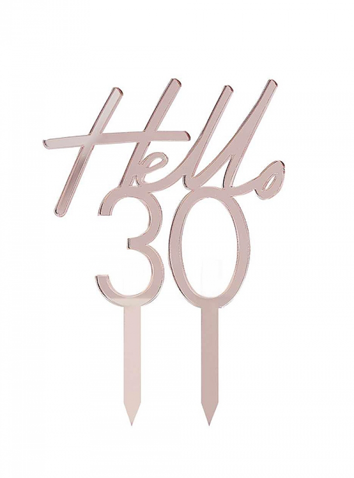 Cake Topper Hello 30