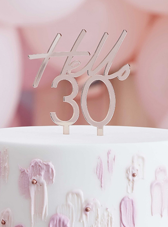 Cake Topper Hello 30