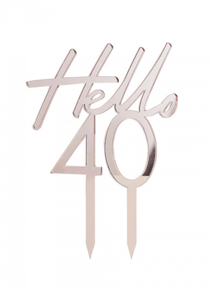 Cake Topper Hello 40