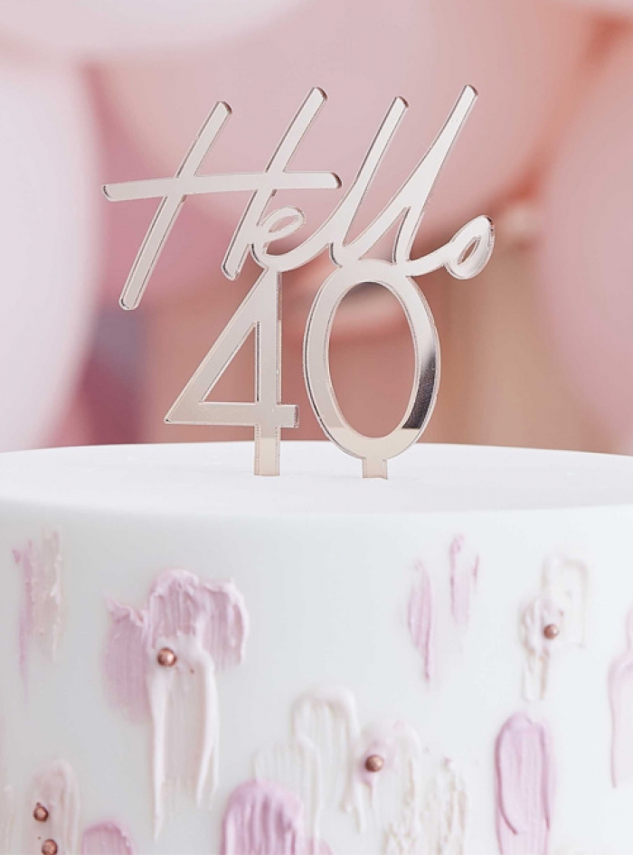 Cake Topper Hello 40