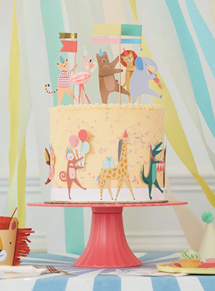 Cake Wrap & Toppers Animal Parade (6τμχ)