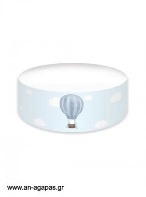 Cake  banner  Blue  Hotair  Balloon 