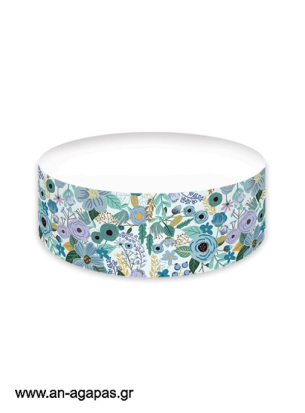 Cake banner Blue Modern Blossom