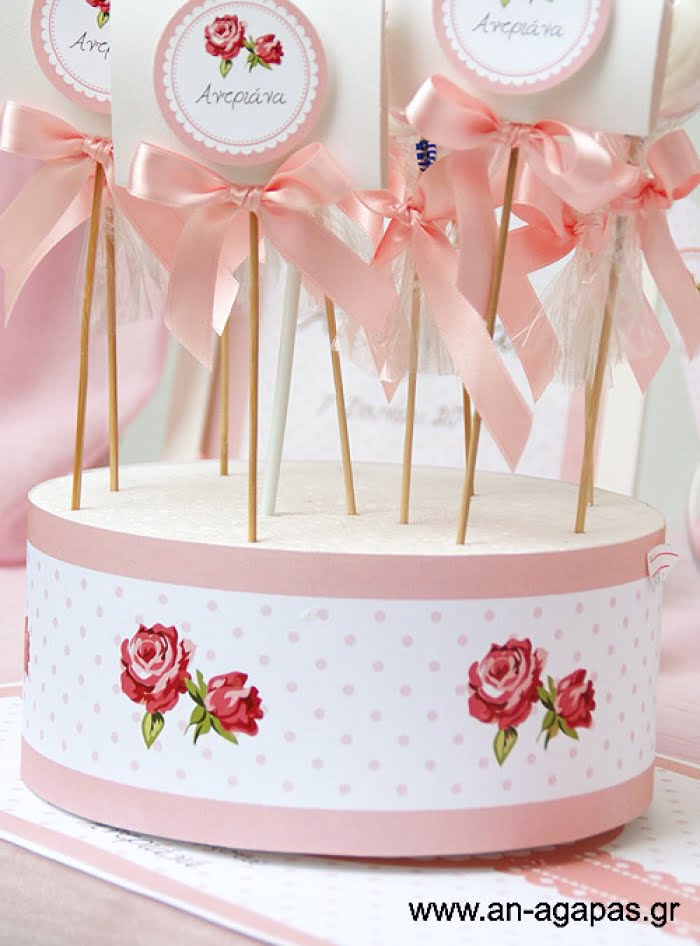 Cake  banner  Romantic  Flowers