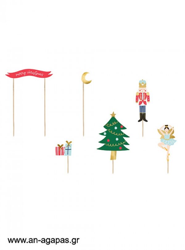 Cake toppers Nutcracker, 6τμχ