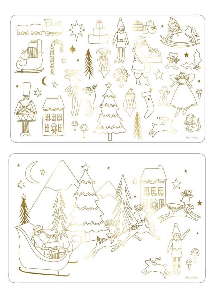 Christmas Colouring Placemats, 8τμχ