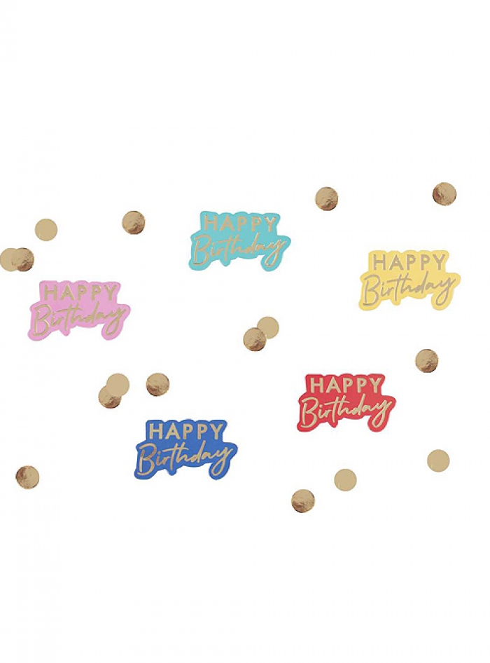 Confetti Multi-Coloured Happy Birthday