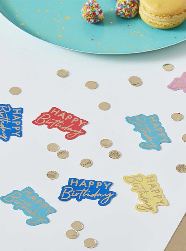 Confetti Multi-Coloured Happy Birthday