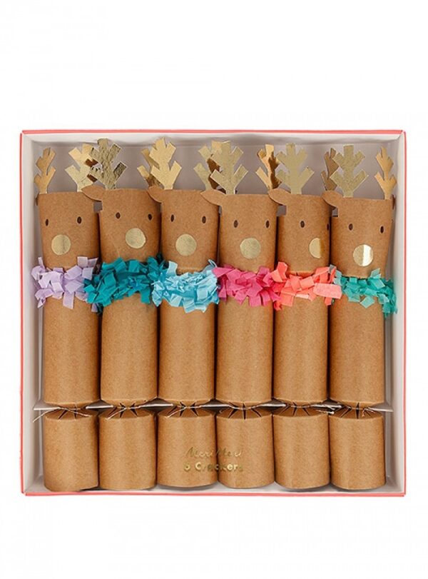 Crackers Reindeer Fringe, 6τμχ
