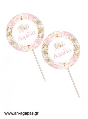 Cupcake  Toppers  Blooming  Girl
