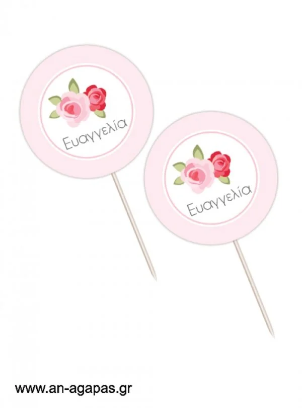 Cupcake  Toppers    Blossom  in  Pink