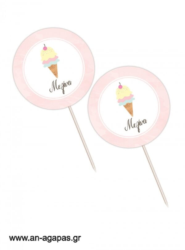 Cupcake  Toppers  Pastel  Ice-cream