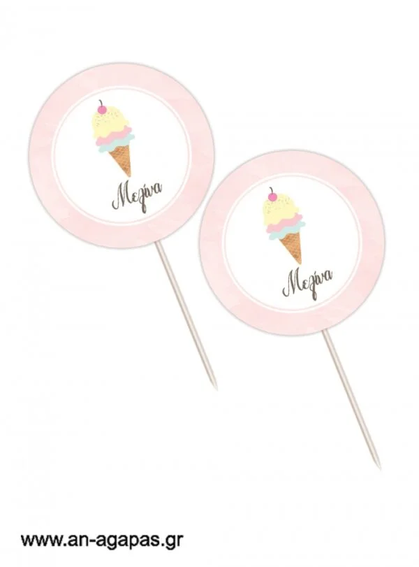 Cupcake  Toppers  Pastel  Ice-cream