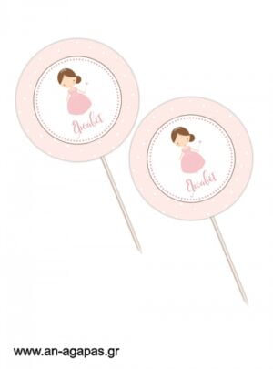 Cupcake  Toppers  Princess  In  Pink