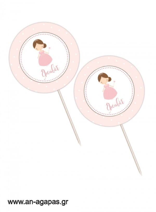 Cupcake  Toppers  Princess  In  Pink