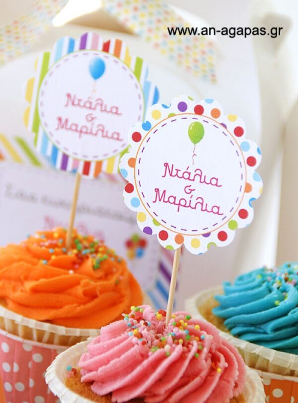 Cupcake Toppers Rainbow