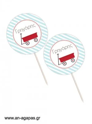 Cupcake  Toppers    Red  Wagon 