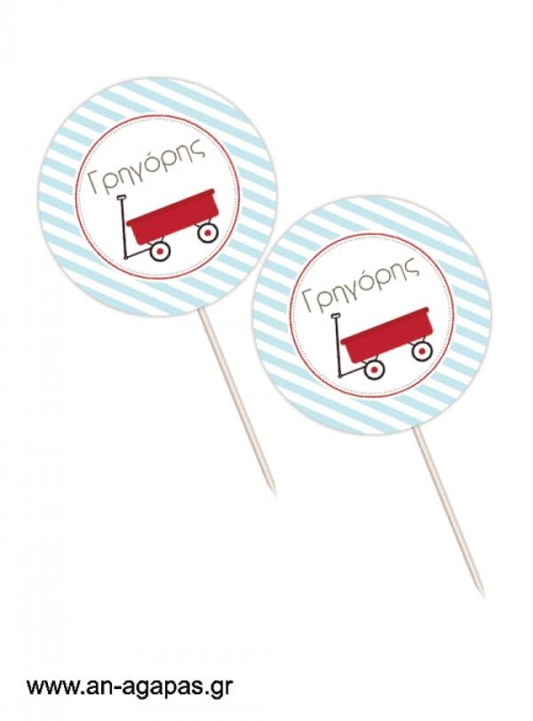 Cupcake  Toppers    Red  Wagon
