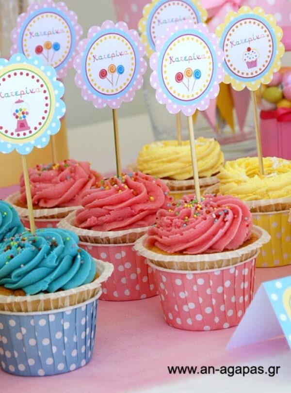 Cupcake Toppers Sweet Candy Corner