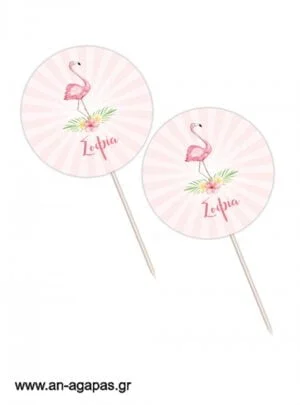 Cupcake  Toppers  Tropical  Flamingo 