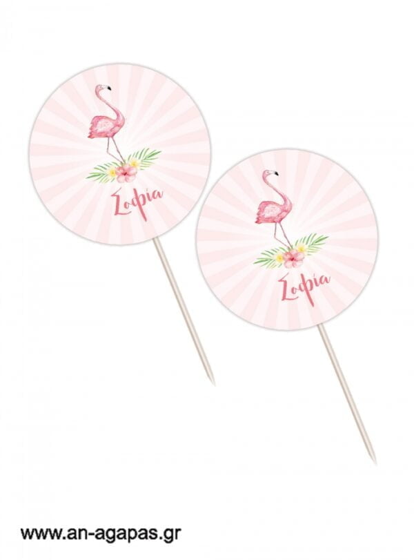 Cupcake  Toppers  Tropical  Flamingo
