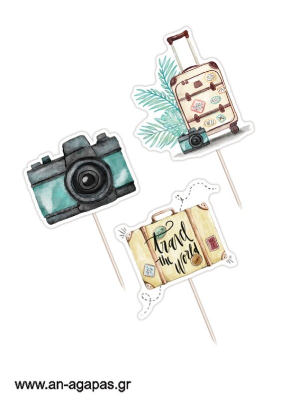 Cupcake Toppers World Traveller